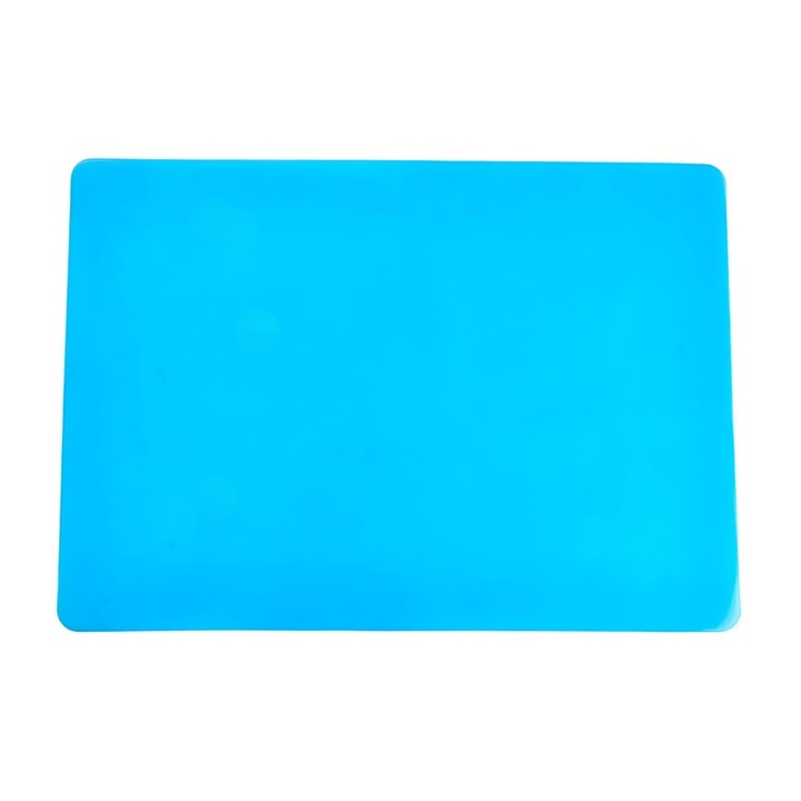 Foaie de copt universala din silicon, REM Lowenthal, reutilizabila, antiaderenta, pentru cuptor sau utilizata pentru framantat, mancare calda, suport masa si farfurii, 39 x 28.5 cm, 230 grade Celsius, albastra