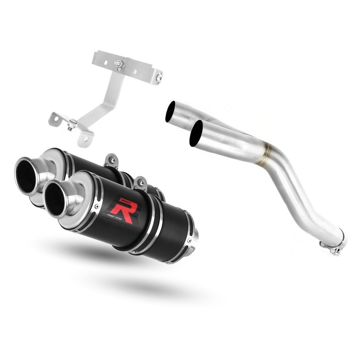 Toba de esapament, Dominator, Inox, Yamaha FZ6 Fazer 600 S1, Negru/ Argintiu