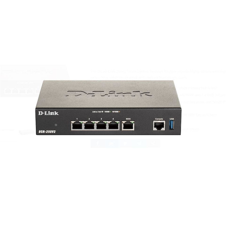 VPN Router D-Link DSR-250v2 5 Gigabit port