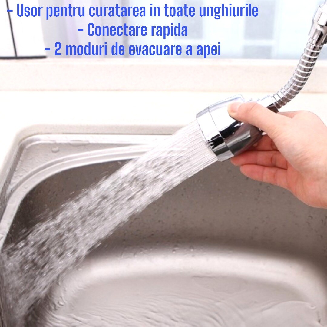 Racord flexibil cu cap din otel inoxidabil la 360 grade, universal ...