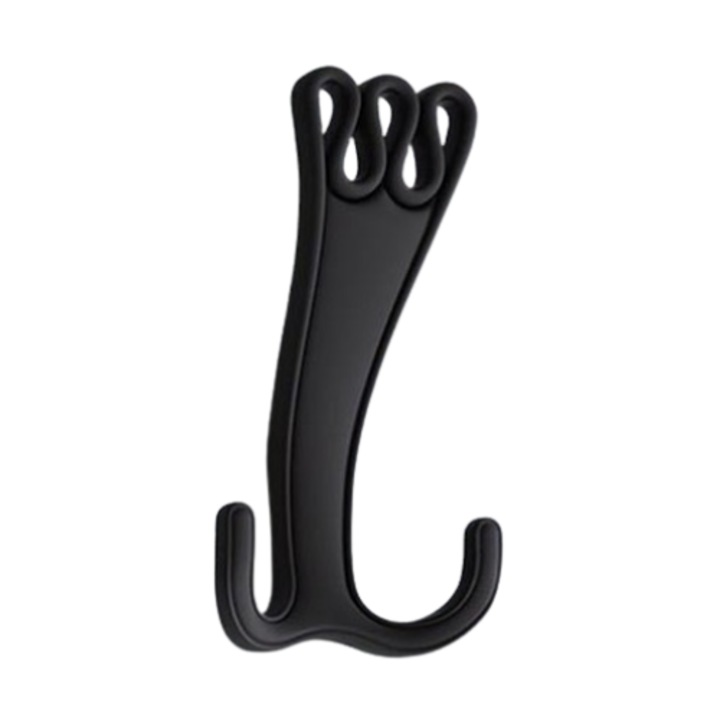 Agatatoare cuier mare Jade, finisaj negru mat CB, 135x78x49 mm