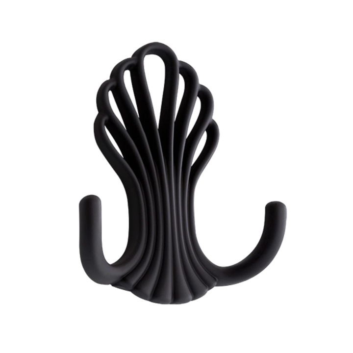 Agatatoare cuier mica Zola, finisaj negru mat CB, 83x66x25 mm