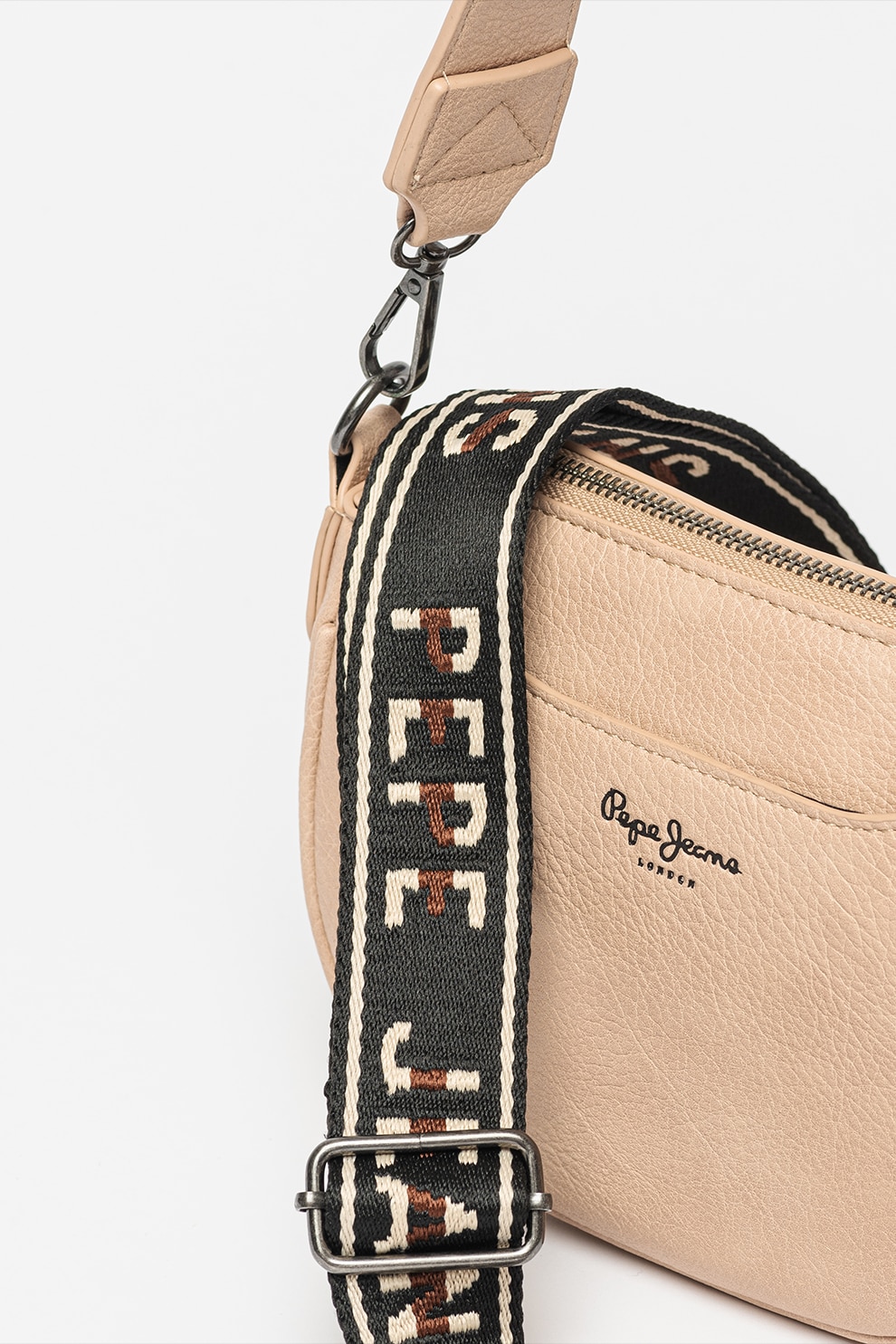 Pepe Jeans London, Geanta crossbody din piele ecologica Cris