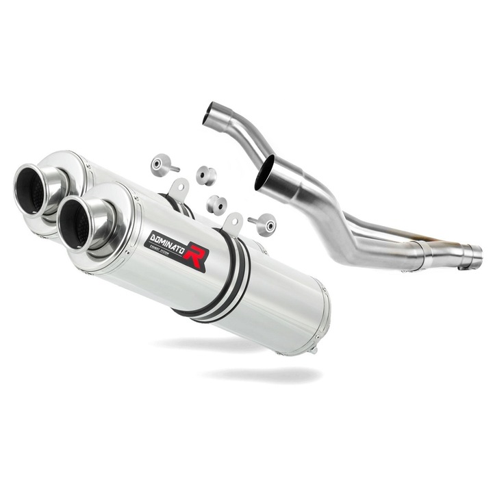 Ауспух Dominator, Инокс, За Yamaha TDM 850, Сребрист/Черен