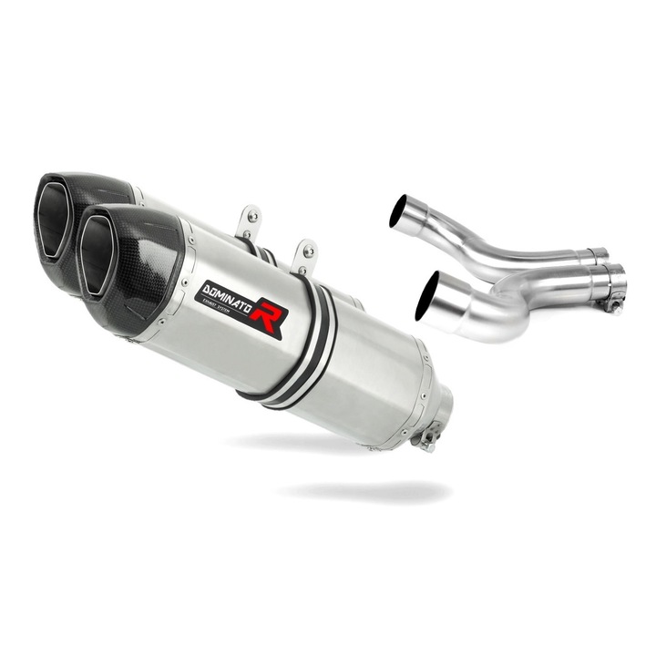 Toba de esapament, Dominator, Inox, Yamaha XJ 600 Diversion, Argintiu/ Negru