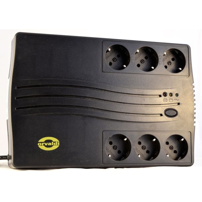 UPS ORVALDI 650 VA/ 390 W pentru back-up 6 x Schuko