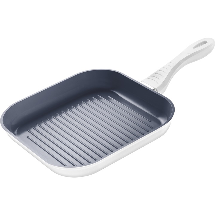 Tigaie Grill Lamart, 26 cm, Alb/Gri