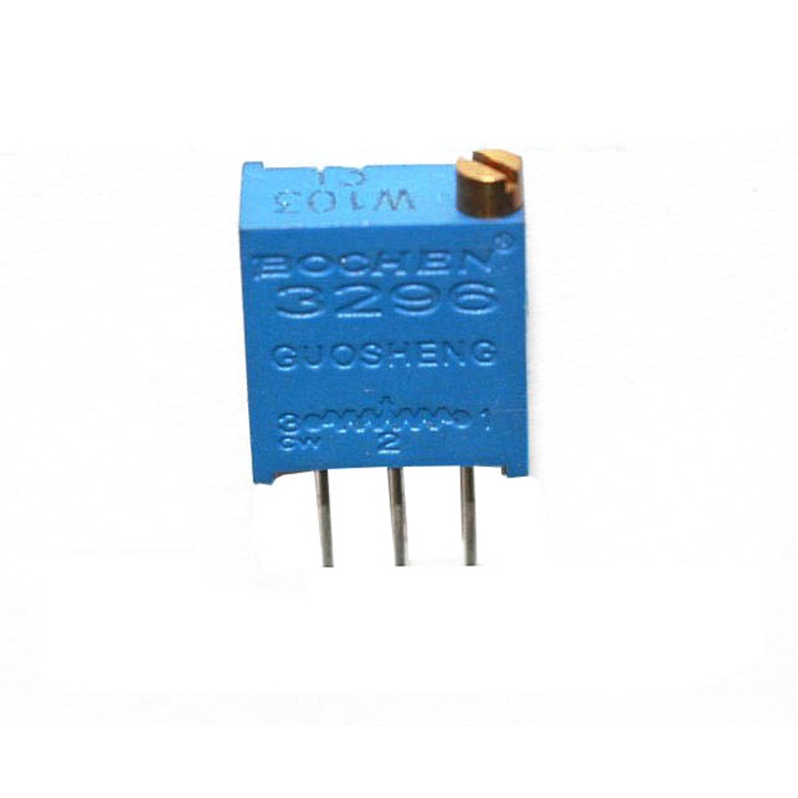 Precíziós potenciométer, 10k Ohm, 2db, Kék