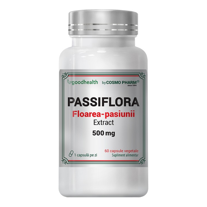 Passiflora Extract (Floarea Pasiunii) 500mg, Cosmo Pharm, 60 capsule