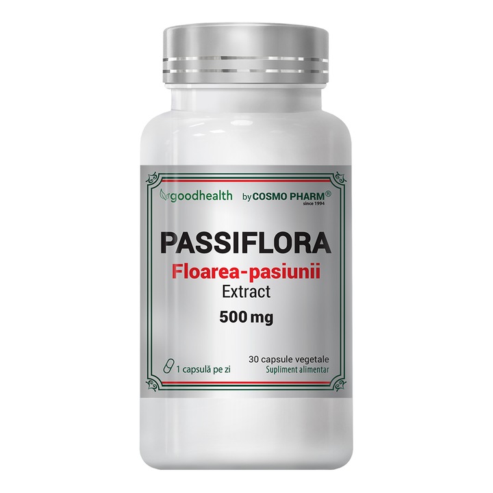 Passiflora Extract (Floarea Pasiunii) 500mg, Cosmo Pharm, 30 capsule