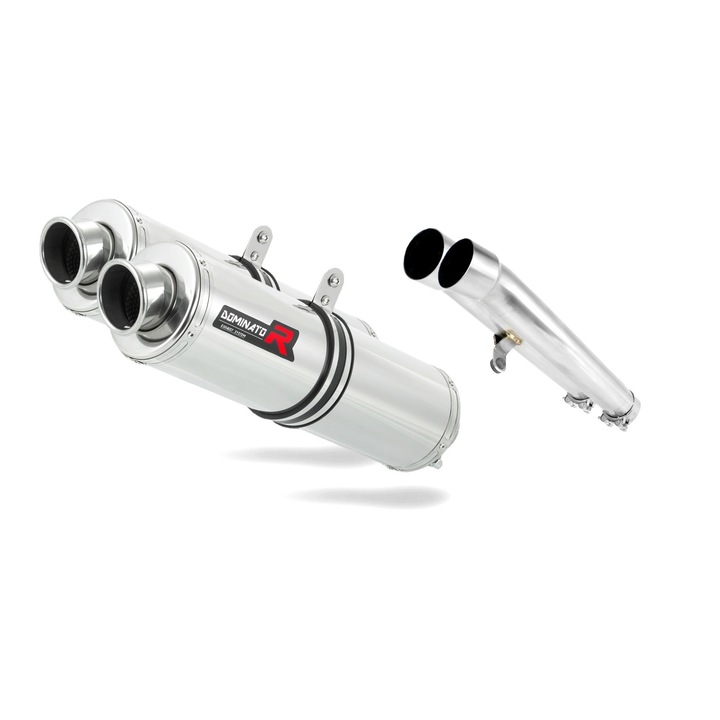 Toba de esapament, Dominator, Inox, Yamaha FJ1100, Argintiu/ Negru