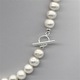 Колие от естествени перли и сребро проба 925, 46 см