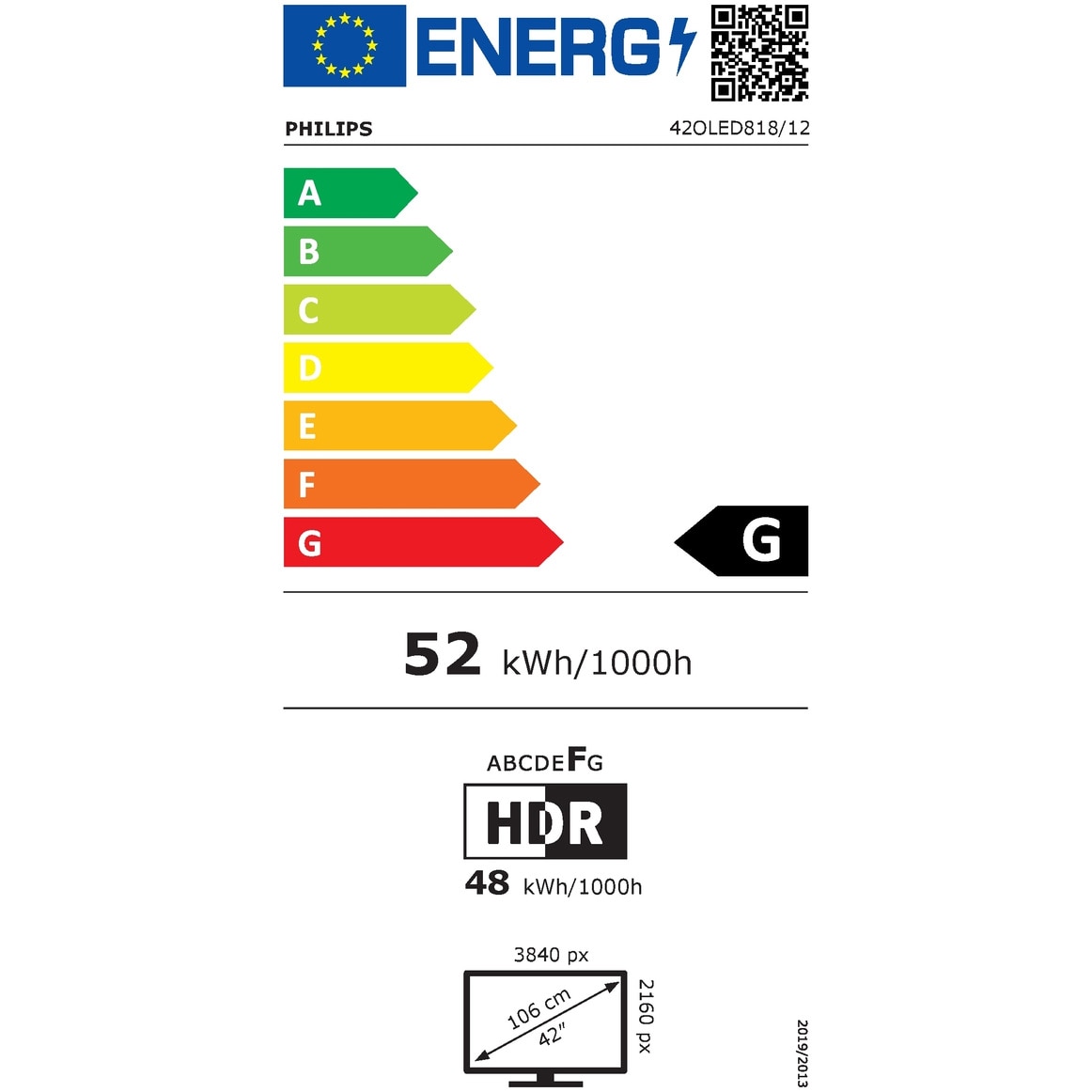 Televizor Philips AMBILIGHT tv OLED 42OLED818, 106 cm, Google TV, 4K Ultra HD, 100 Hz, Clasa G