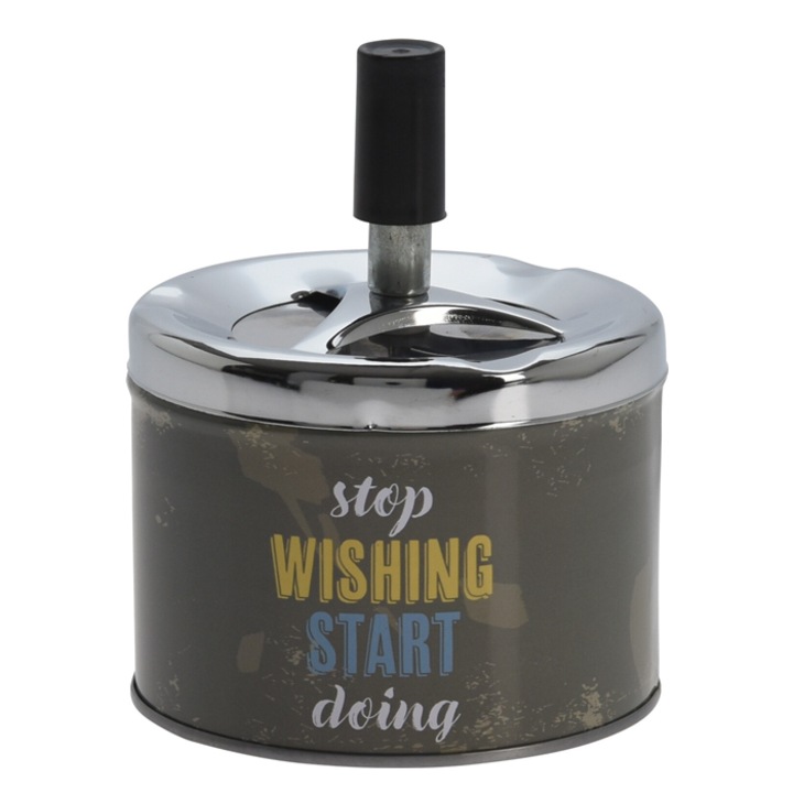 Vintage hamutartó Start Doing gomb, 9 x 12 cm