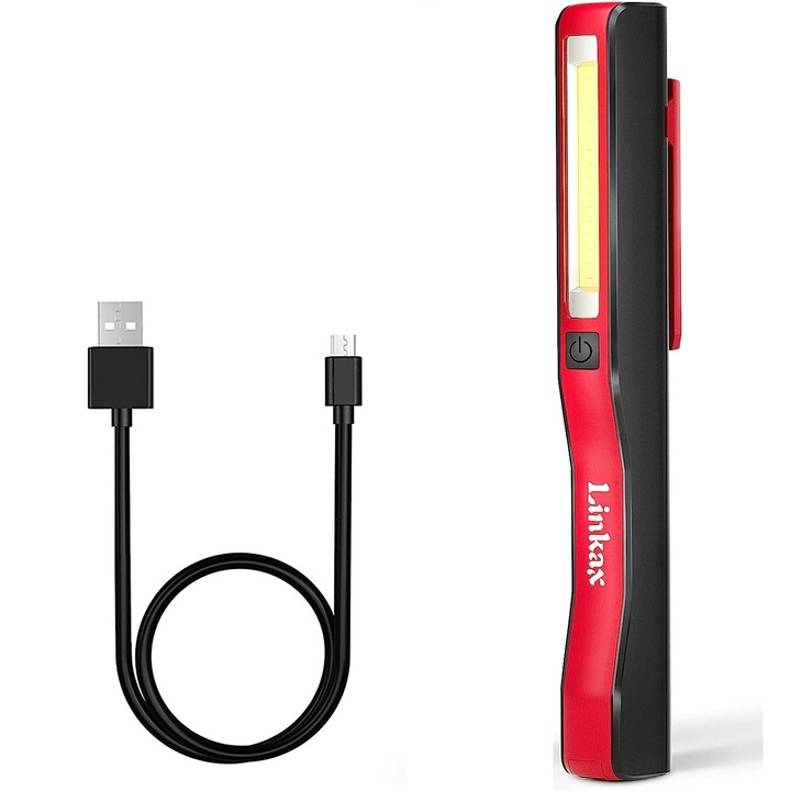 Lanterna Led de inspectie cu baterie reincarcabila, Linkax, chip magnetic