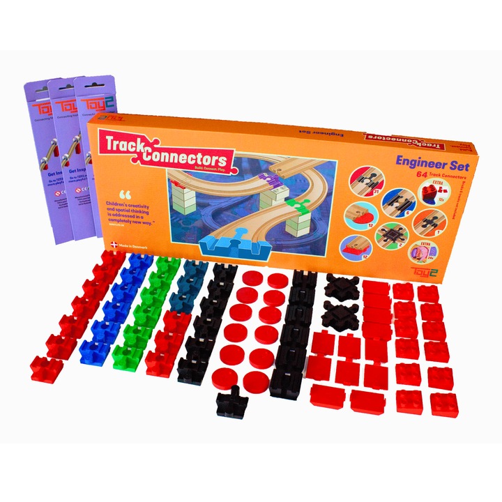 Set inginer 100 conectori cu pante si arcade TOY2