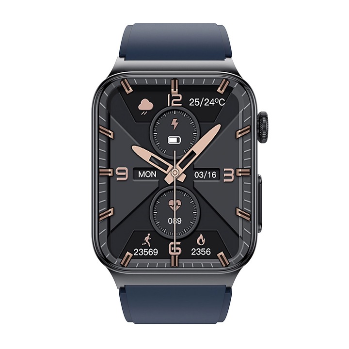 Ceas inteligent Cardio One 1.83" Albastru