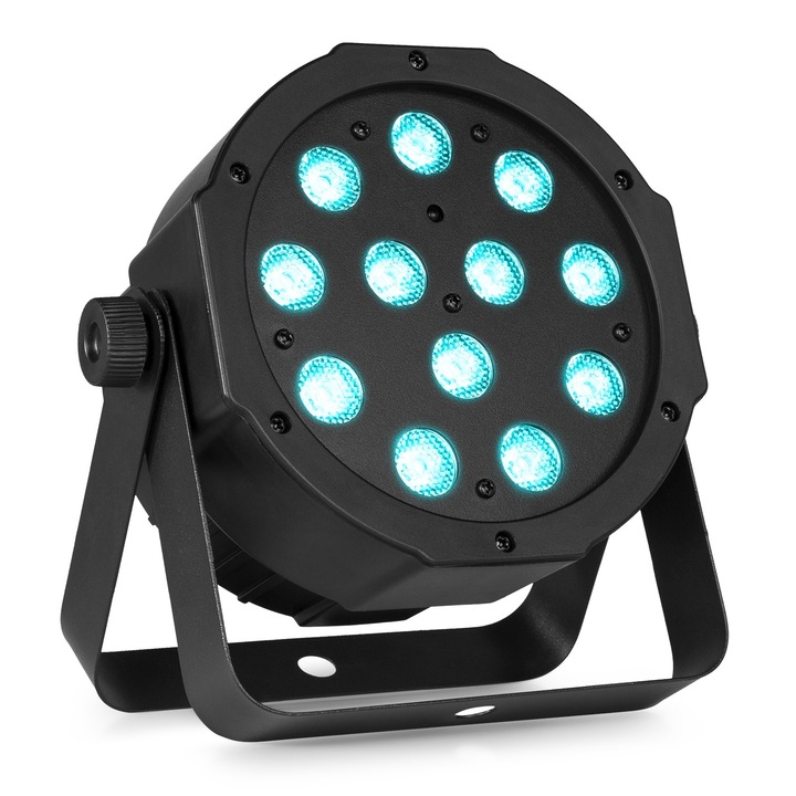 Fényprojektor, DMX, 12x 4W, LED RGBW, BeamZ SLIMPAR37