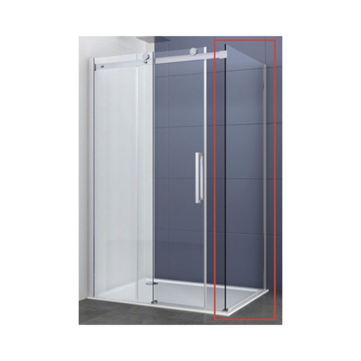 Perete Lateral Dus Sanotechnik Elegance 90x195 cm Sticla Transparenta Profil Crom