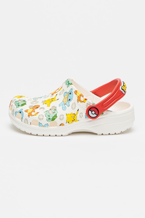 Crocs, Крокс с принт, Бял