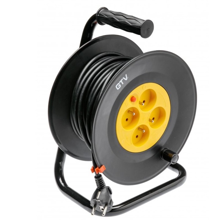 Удължител за ролка с барабан, Hogert, 40 метра, 3x1.0mm2