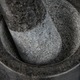 Mozsár mozsártörővel, gránit, szürke, 6 x 8,5 cm