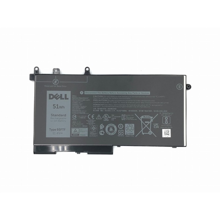 Akkumulátor Dell 93FTF 51Wh Latitude 5480 5490 3 cella