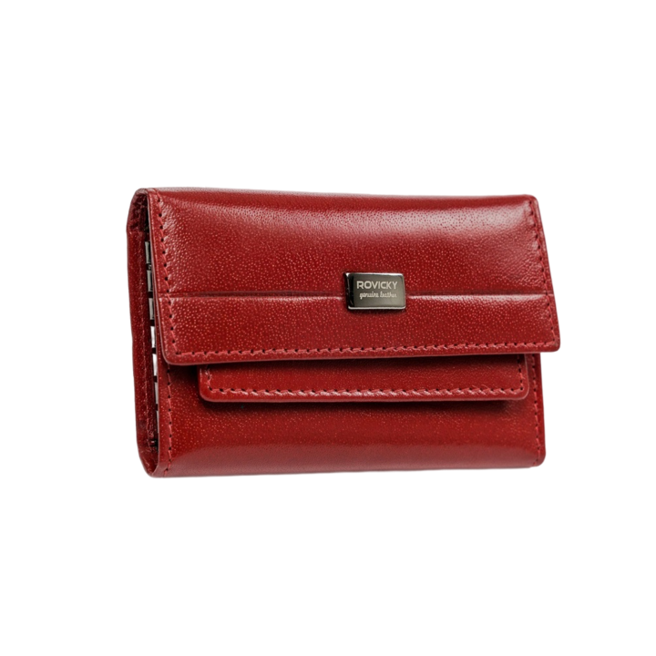 Portchei piele naturala Rovicky, PCH515, Rosu, BeSpecial