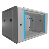 Dulap rack 19", Cabinete metalice, 6U 600x450, montare pe perete, cadru autoasamblabil, panouri laterale detasabile, pentru switch-uri server UPS, gri, EXTRALINK