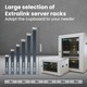 Extralink сървърен шкаф 19 инча 6U – мрежов шкаф с дълбочина 600 мм за стенен или подов монтаж, товароносимост 60 кг, врата от закалено стъкло, отваряне отпред и отзад, сив