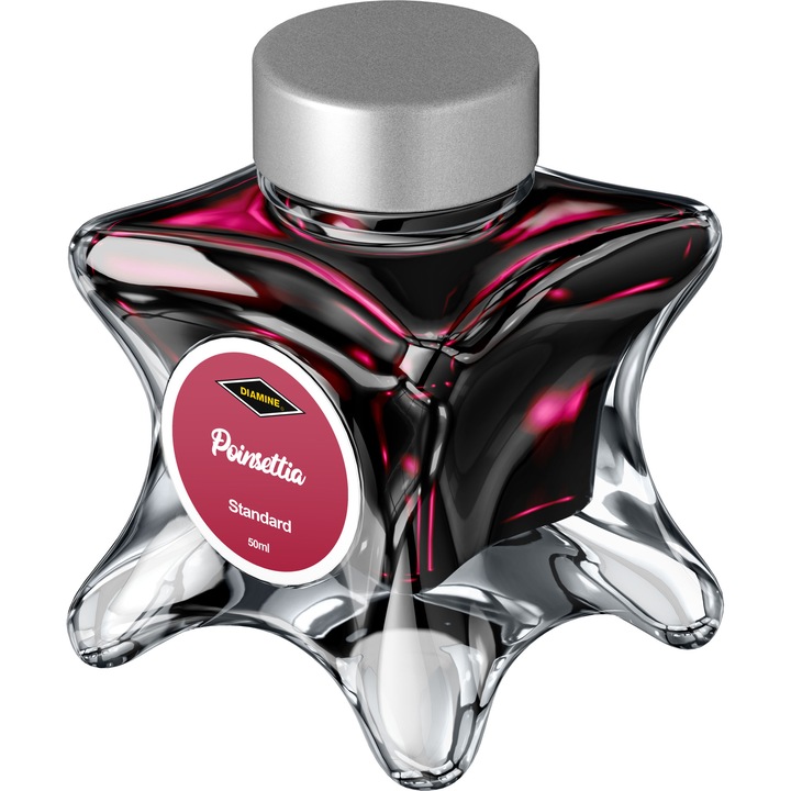 Calimara cerneala 50 ml Diamine Inkvent Blue Edition, Poinsettia