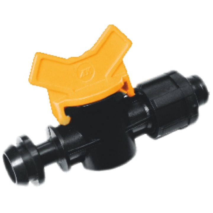 Кран за капкова тръба, Пластмаса, 16мм х гайка