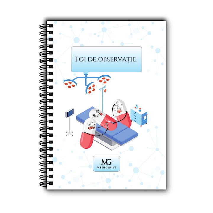 Caiet A5, MG Medicinist, Foi de Observatie Pacienti, Pastile in operatie, 80 file