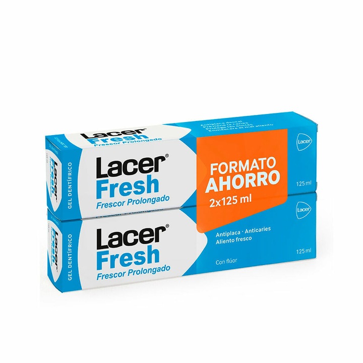 Комплект от 2 пасти за зъби Fresh Breath, LACER, 2x125мл