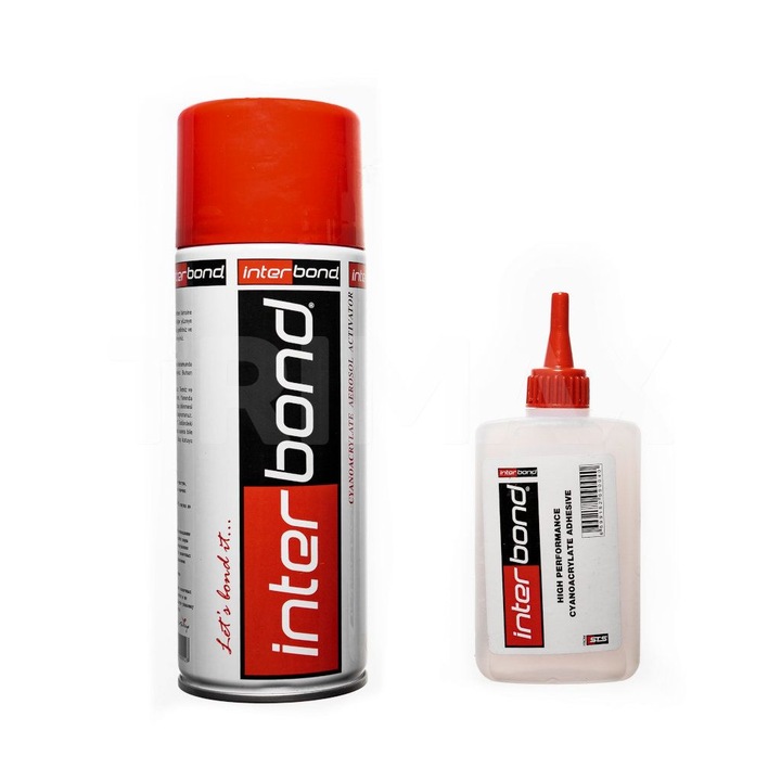 Лепило с Interbond цианоакрилатен активатор 100гр+400мл