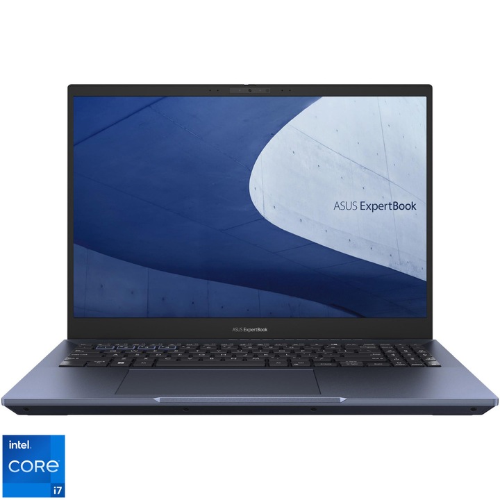 Laptop ASUS ExpertBook B5 B5602CBN cu procesor Intel® Core™ i7-1270P pana la 4.80 GHz, 16", WQUXGA, 40GB, 1TB + 1TB SSD, Intel Arc A350M Graphics, No OS, Star Black, 3Y PUR