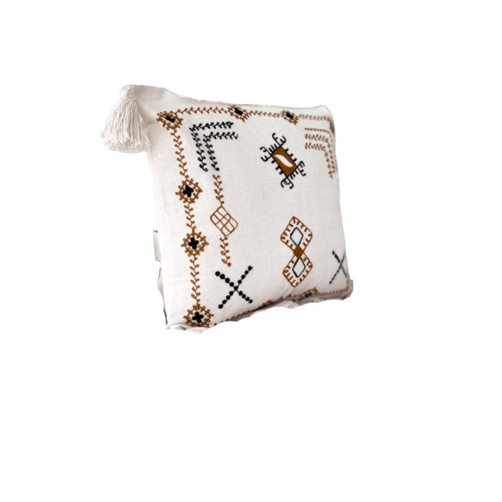 Fata de perna Boho LANI, Bali Bali, Bumbac, 50 x 50 cm, Multicolor