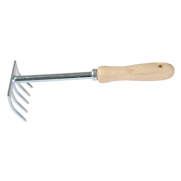 Grebla de gradina, GreenMill, Otel/Lemn, 28 cm