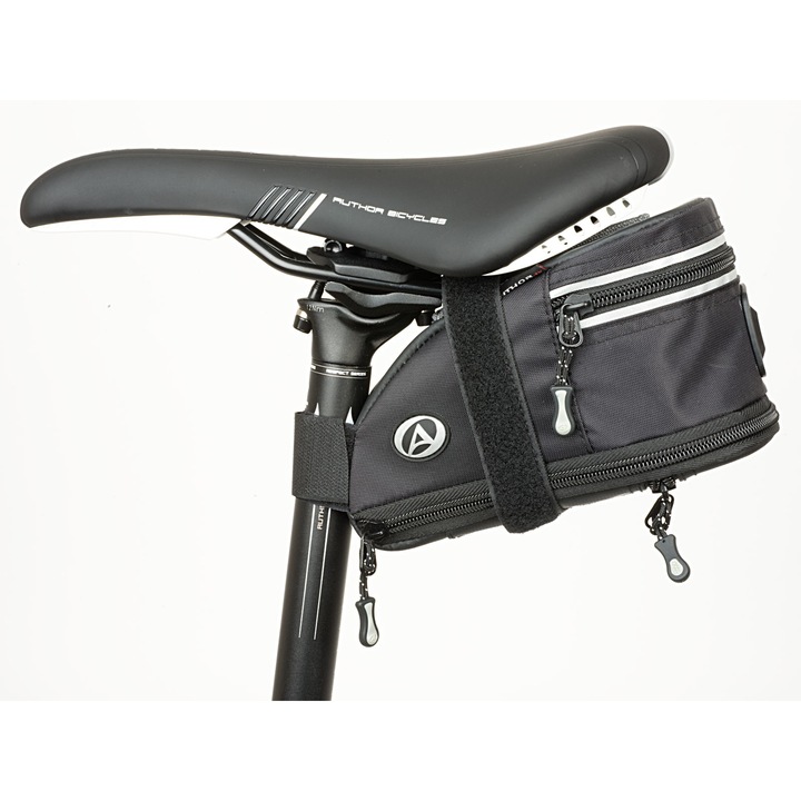 Geanta bicicleta, Author, Poliester, 19 x 12 x 10 cm, Negru