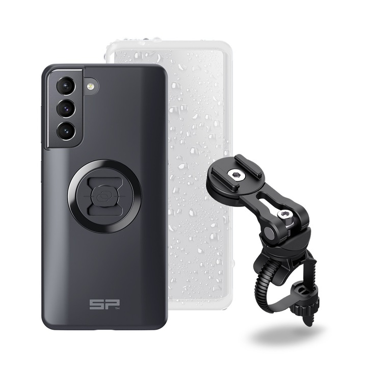 Kerékpáros telefontartó készlet, Twist to Lock tok és esővédő, SP Connect Bike Bundle II Samsung S21