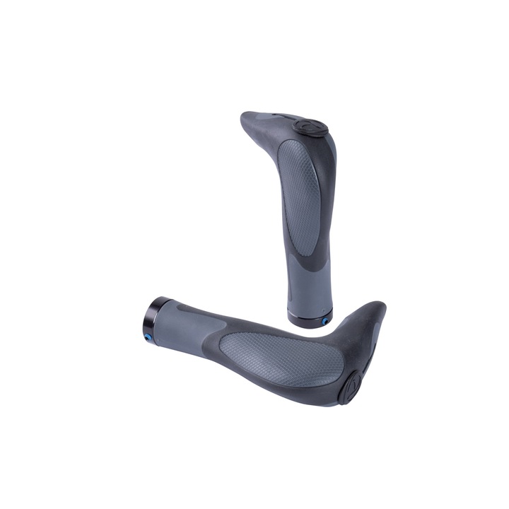 Set 2 mansoane bicicleta, Aster, Cauciuc, Negru/ Gri