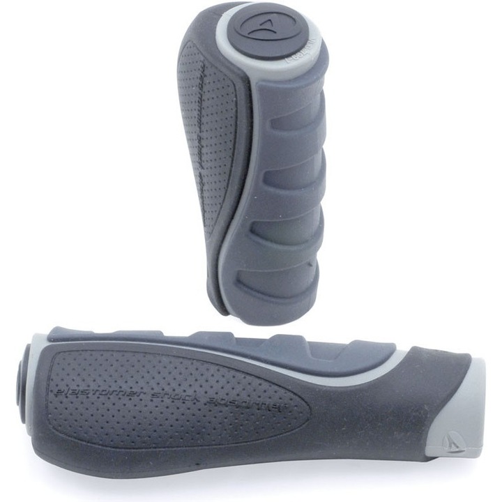 Mansoane bicicleta Author Ergo 2, ergonomic, gri, 130mm