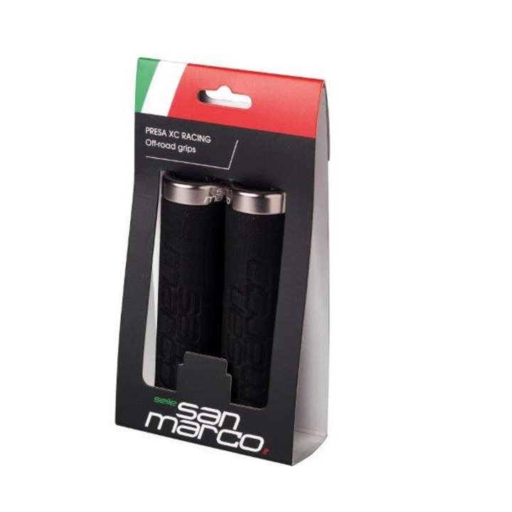 Set 2 manere ghidon cu inel prindere din aluminiu, San Marco, Negru