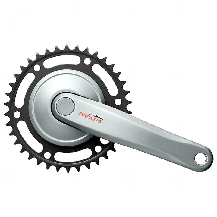 Foaie angrenaj bicicleta, Shimano, Nexus FC-C6000, Otel, 38 dinti, 170 mm, Argintiu