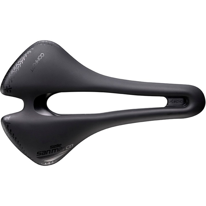 Sa de bicicleta, Stelle San Marco, Fibra de carbon, 155 x 250 mm, Negru