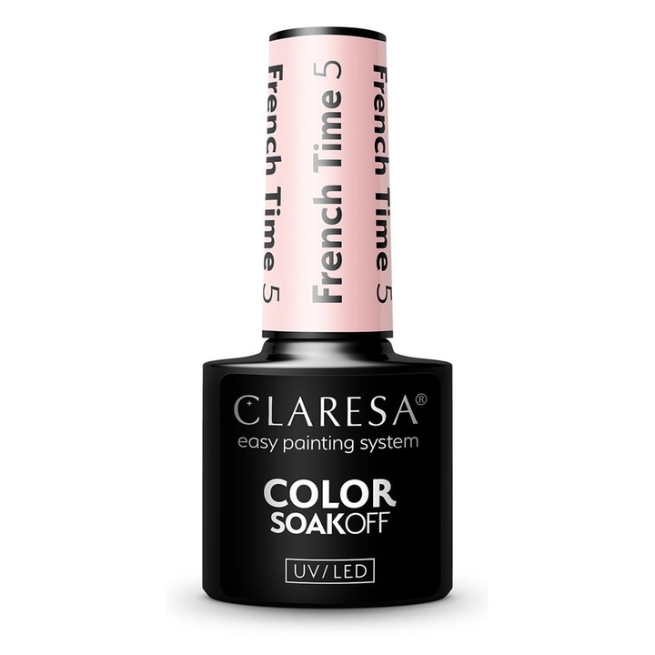 Lac de unghii hibrid Activeshop French Time 5, roz, 5g