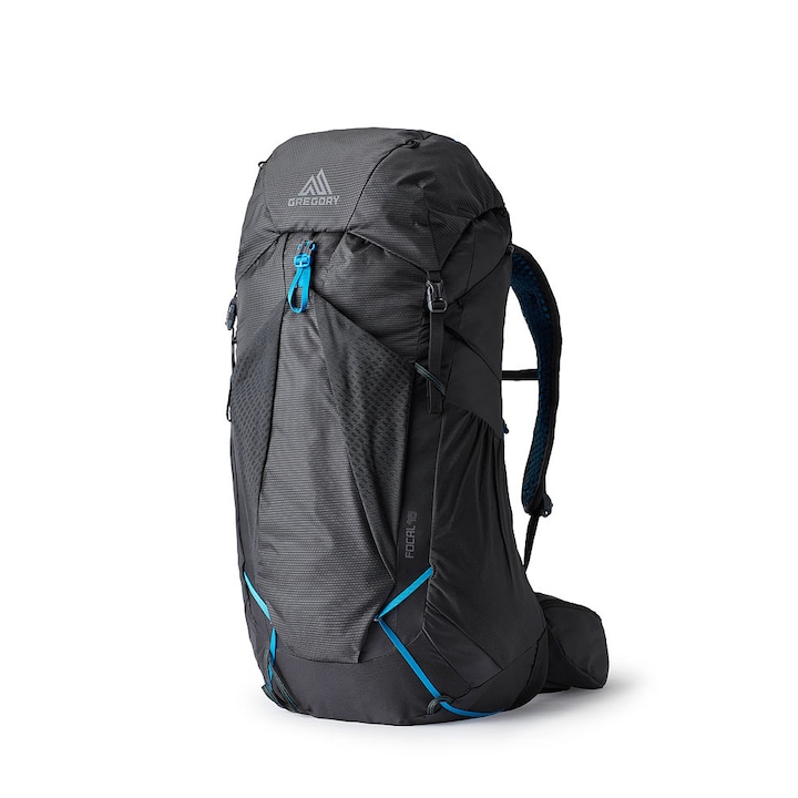 Rucsac Focal 48 MD, Gregory, Poliester, Negru/Albastru, 31x74x36cm, 48L