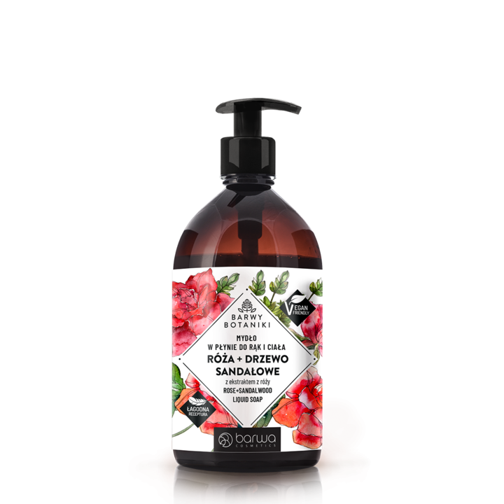 Barwa Botaniki течен сапун с Роза и Santal Barwa Cosmetics, 500 мл