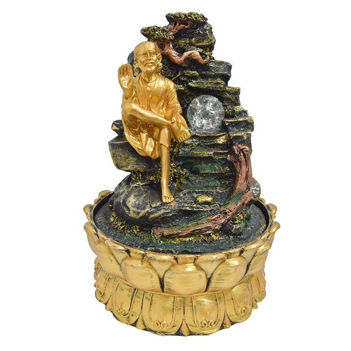 Артезиански фонтан, Фън Шуй, LED, потопяема помпа, Naimeed D5073, 26x26x38см