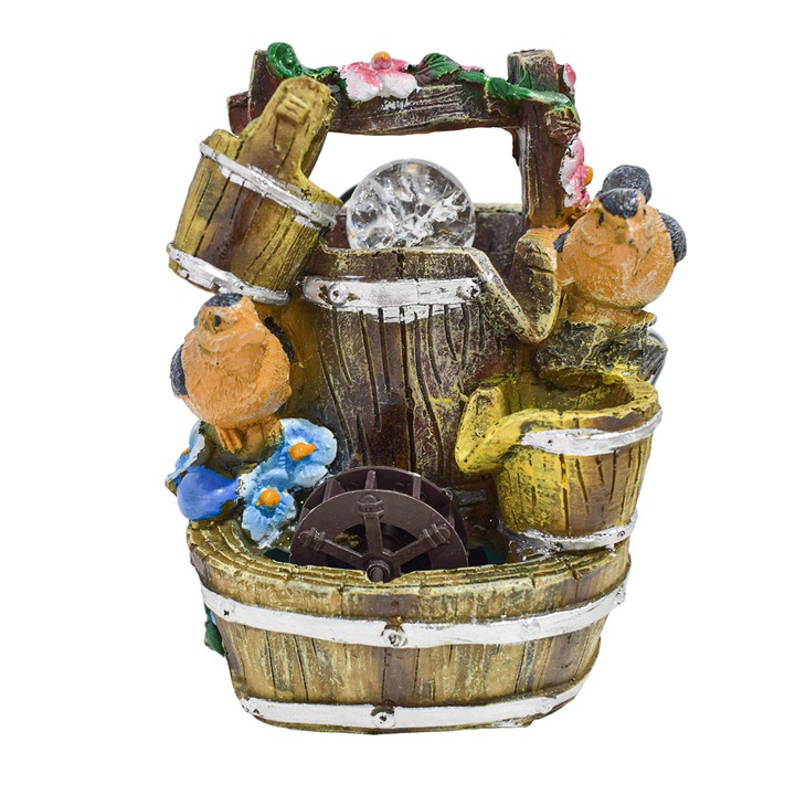 Артезиански фонтан, Фън Шуй, LED, потопяема помпа, Naimeed D5088, 14x12x20cm